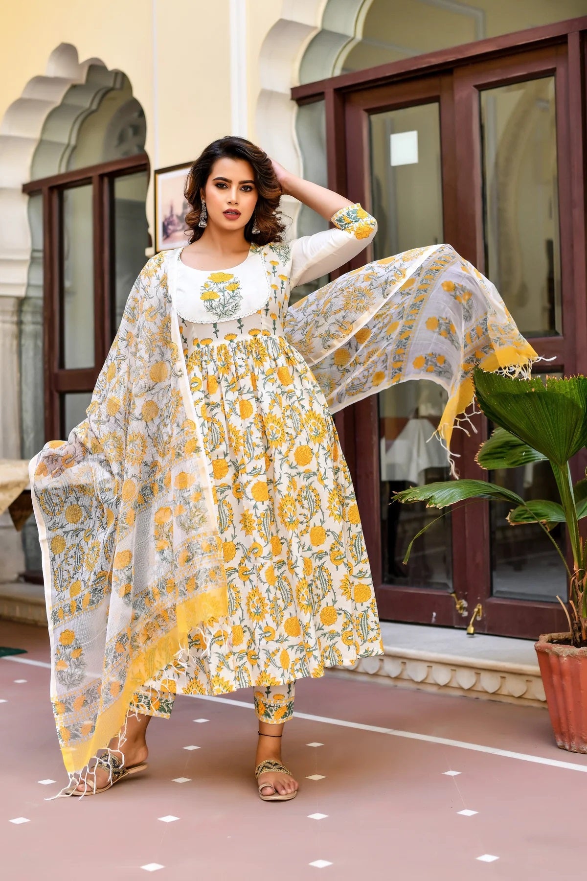 Kurta set ethnic fashion traditional cotton partiwear women clothing style Indian Ethnic Suit Palazzo pant Salwar Anarkali Lehenga Choli Bollywood Designer festive Printed wedding shaadi Collections Embroidered Ethnic Wear Outfits Attire Dresses Patterns