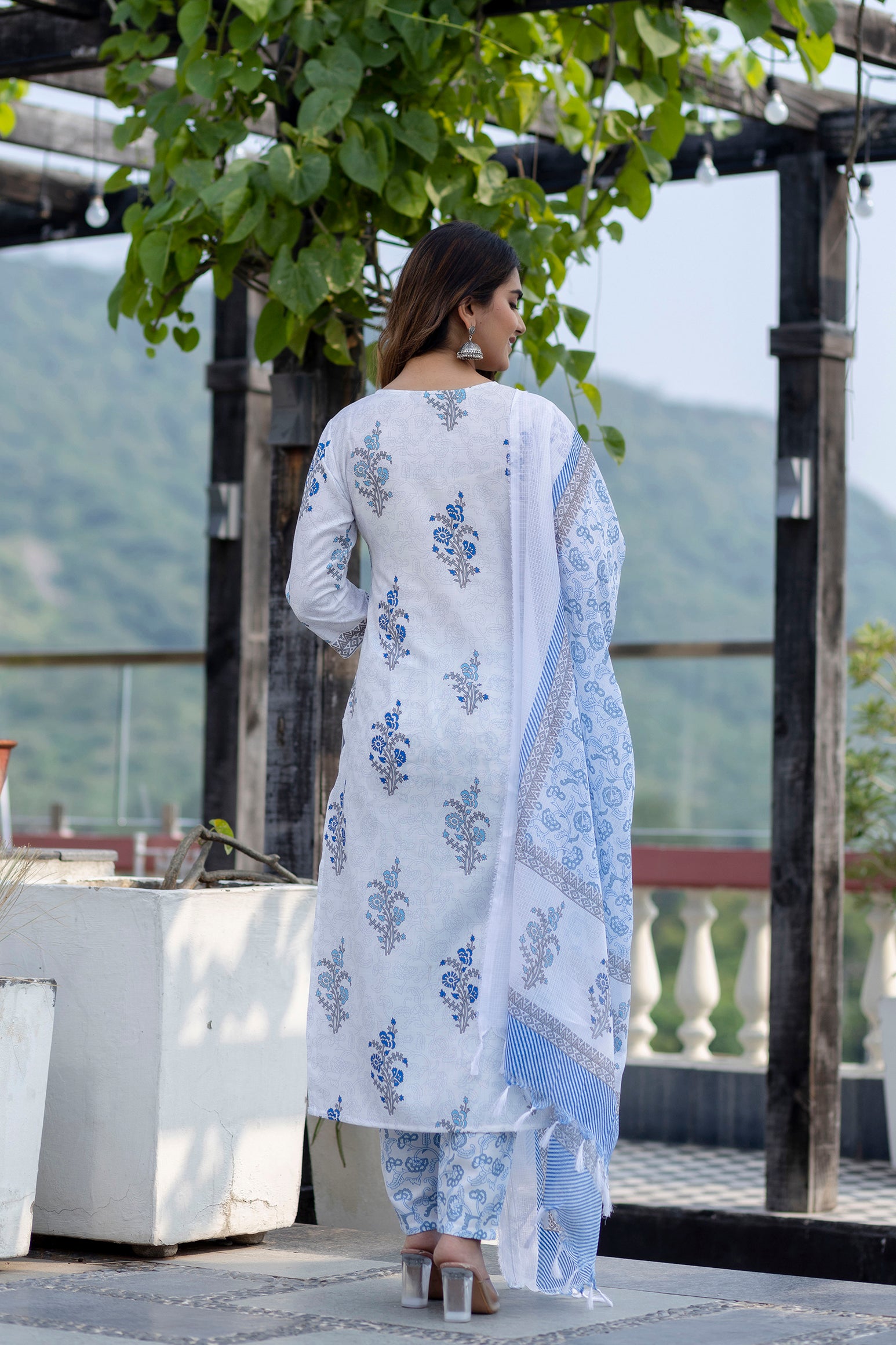 Ethnic Set Women Block Printed Kurta and Pant with Dupatta - Ethnic Set