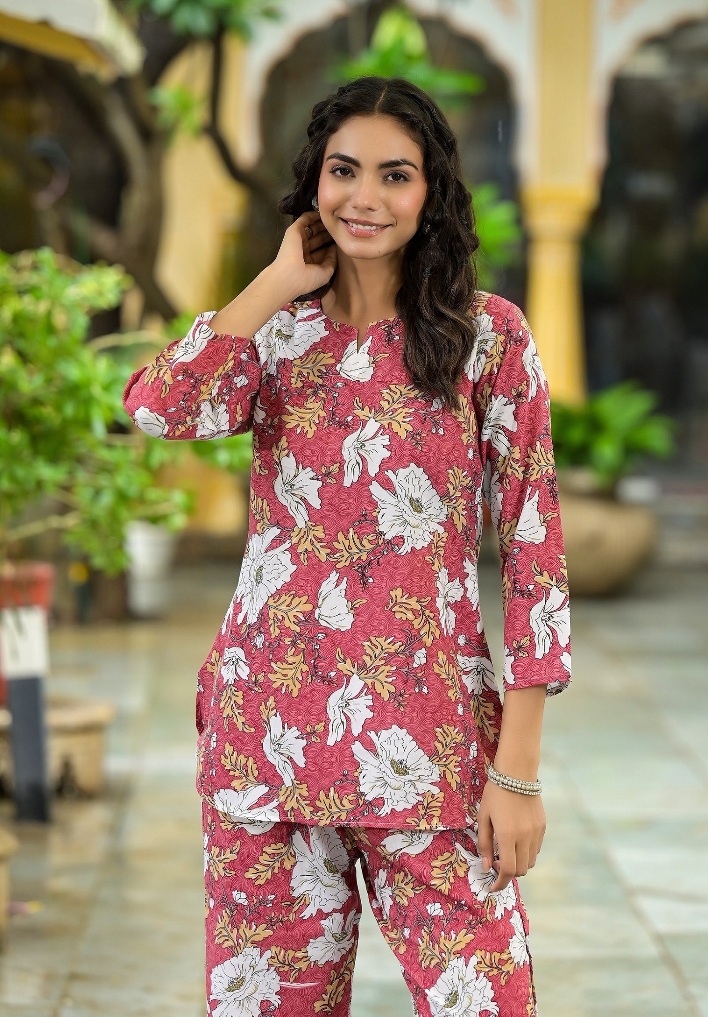 Ethnic Set Floral Printed Co-ord Set - Ethnic Set