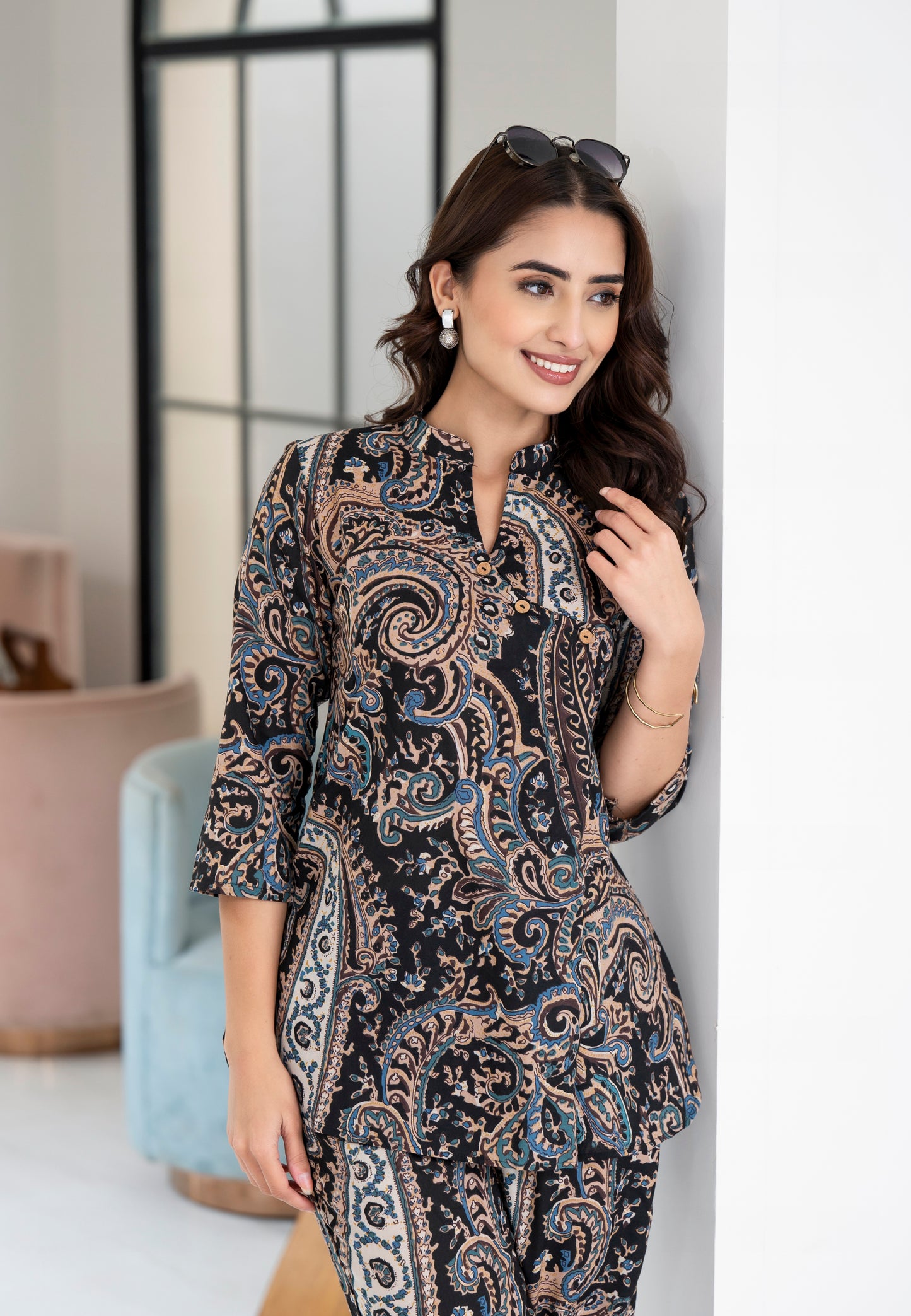 Ethnic Set Women Printed Co-ord Set - Ethnic Set