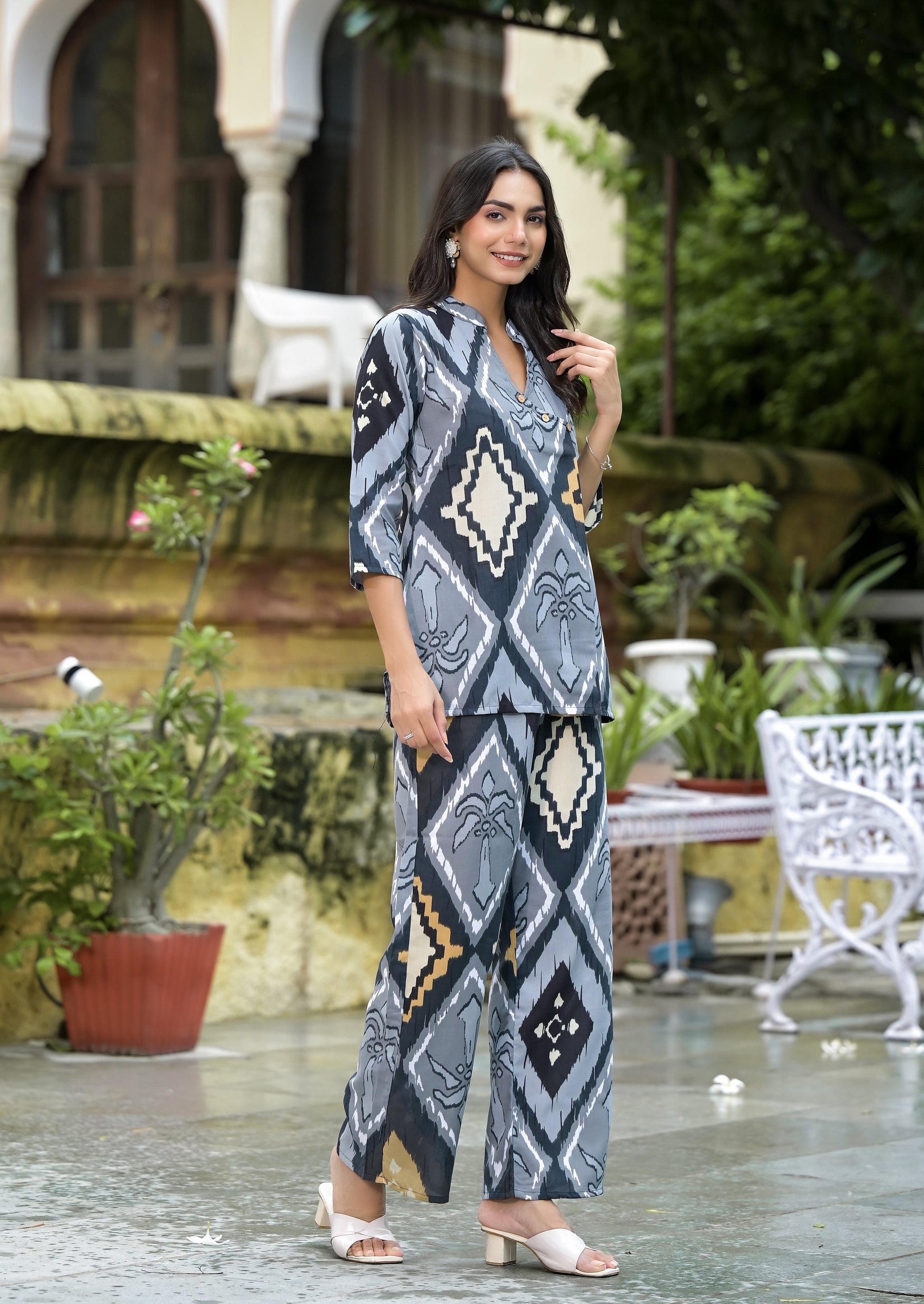 Ethnic Set Printed Traditional Co-ord Set - Ethnic Set