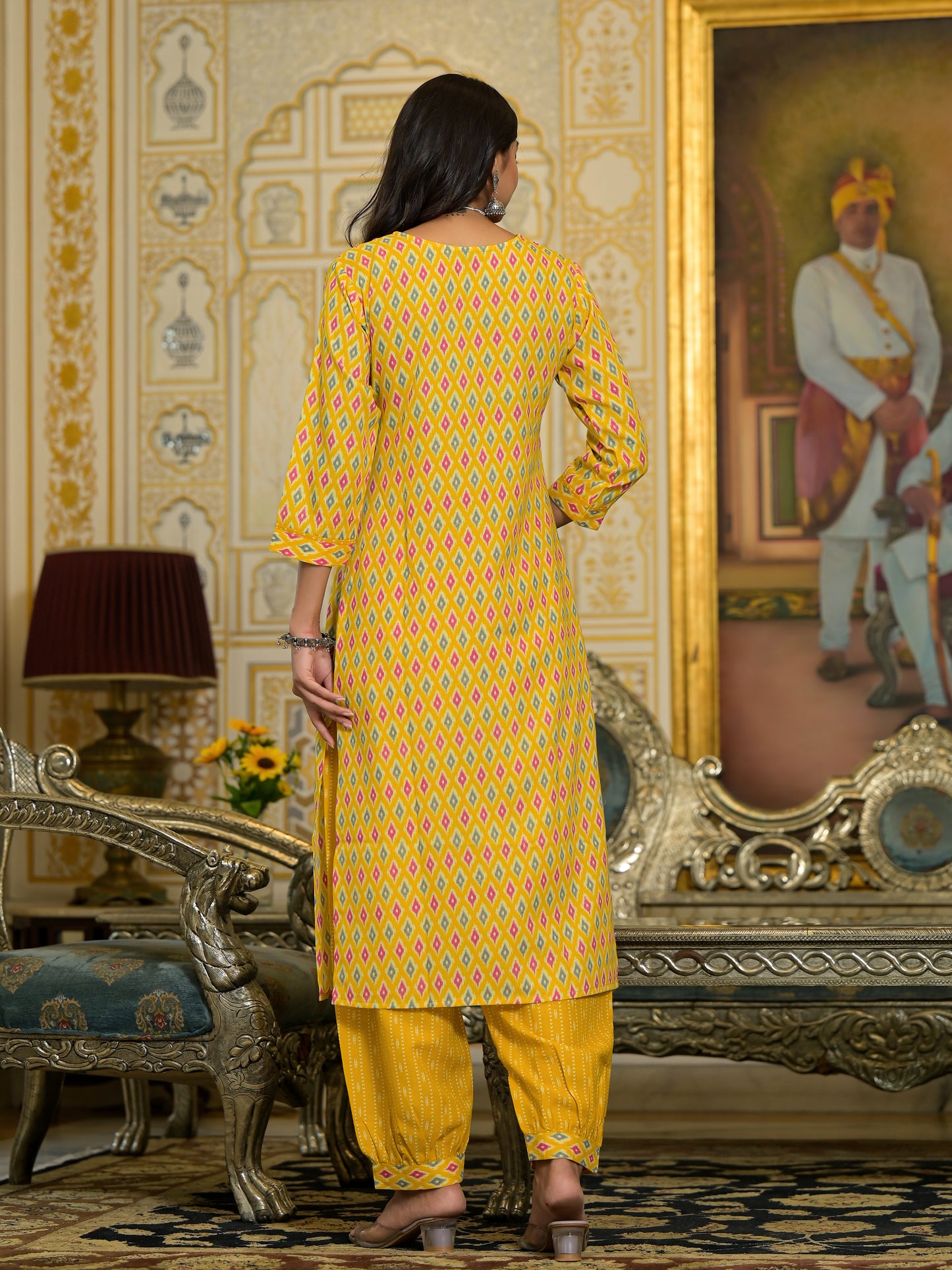 Ethnic Set Women Embroidery Straight Kurta and Pant set with Dupatta - Ethnic Set