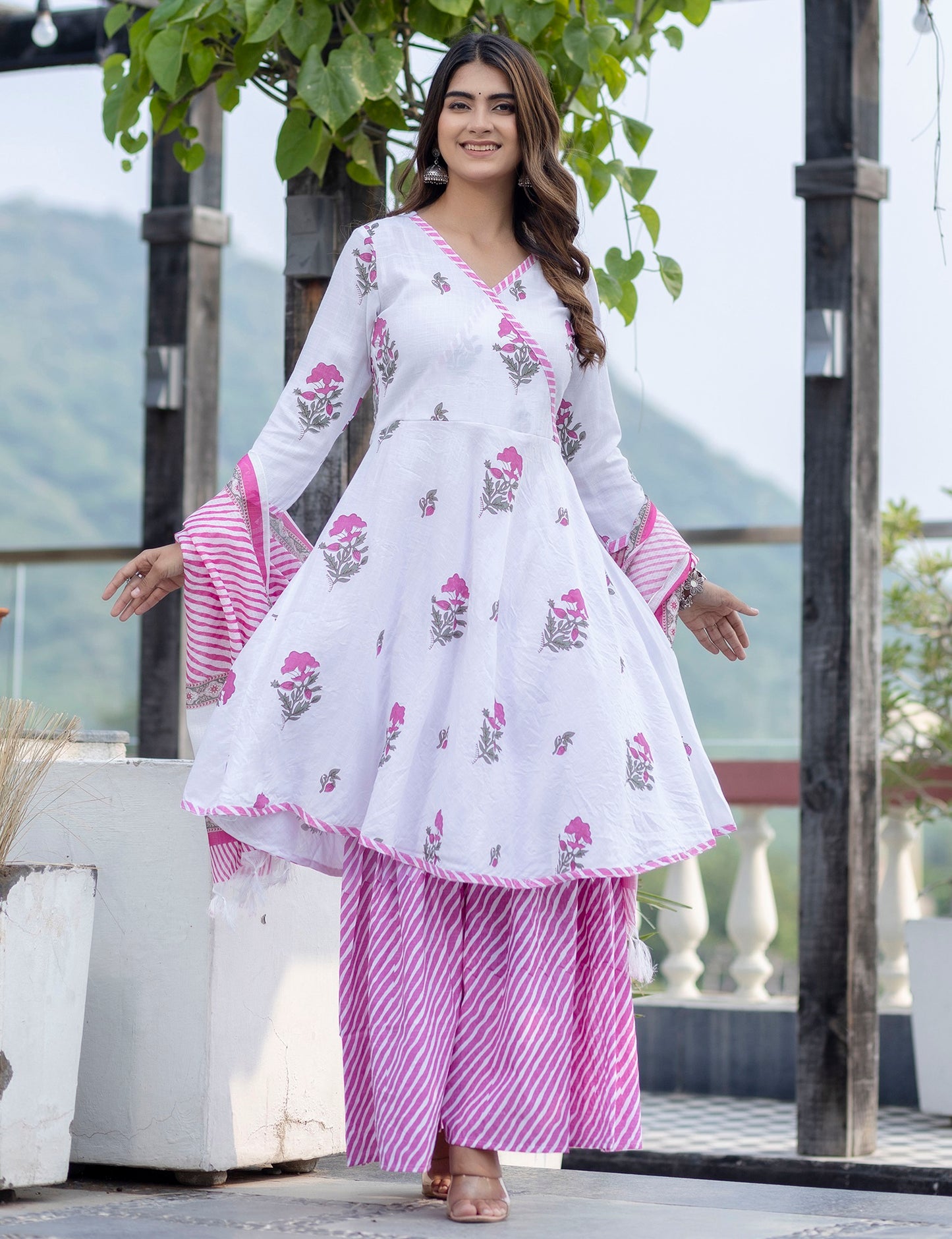 Kurta set ethnic fashion traditional cotton partiwear women clothing style Indian Ethnic Suit Palazzo pant Salwar Anarkali Lehenga Choli Bollywood Designer festive Printed wedding shaadi Collections Embroidered Ethnic Wear Outfits Attire Dresses Patterns