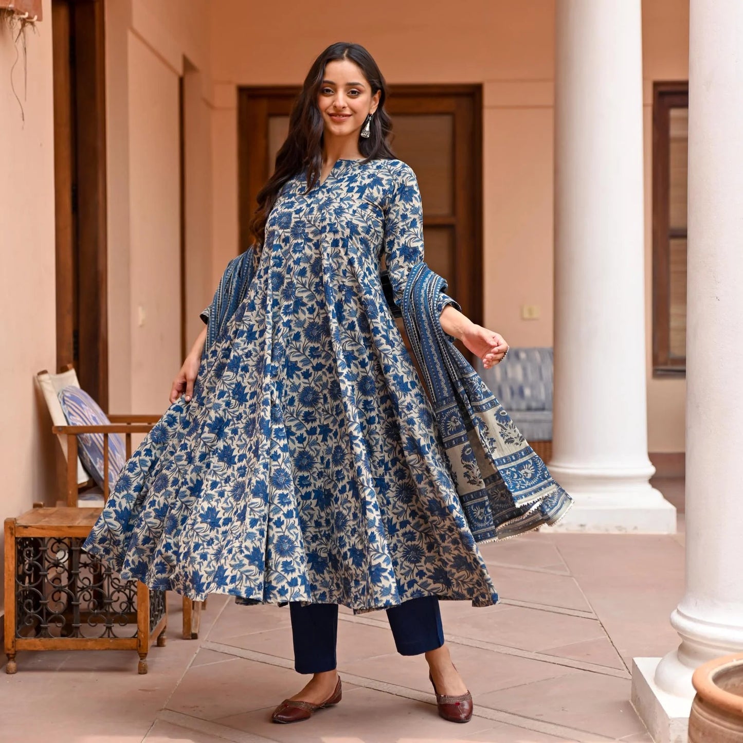 Kurta set ethnic fashion traditional cotton partiwear women clothing style Indian Ethnic Suit Palazzo pant Salwar Anarkali Lehenga Choli Bollywood Designer festive Printed wedding shaadi Collections Embroidered Ethnic Wear Outfits Attire Dresses Patterns