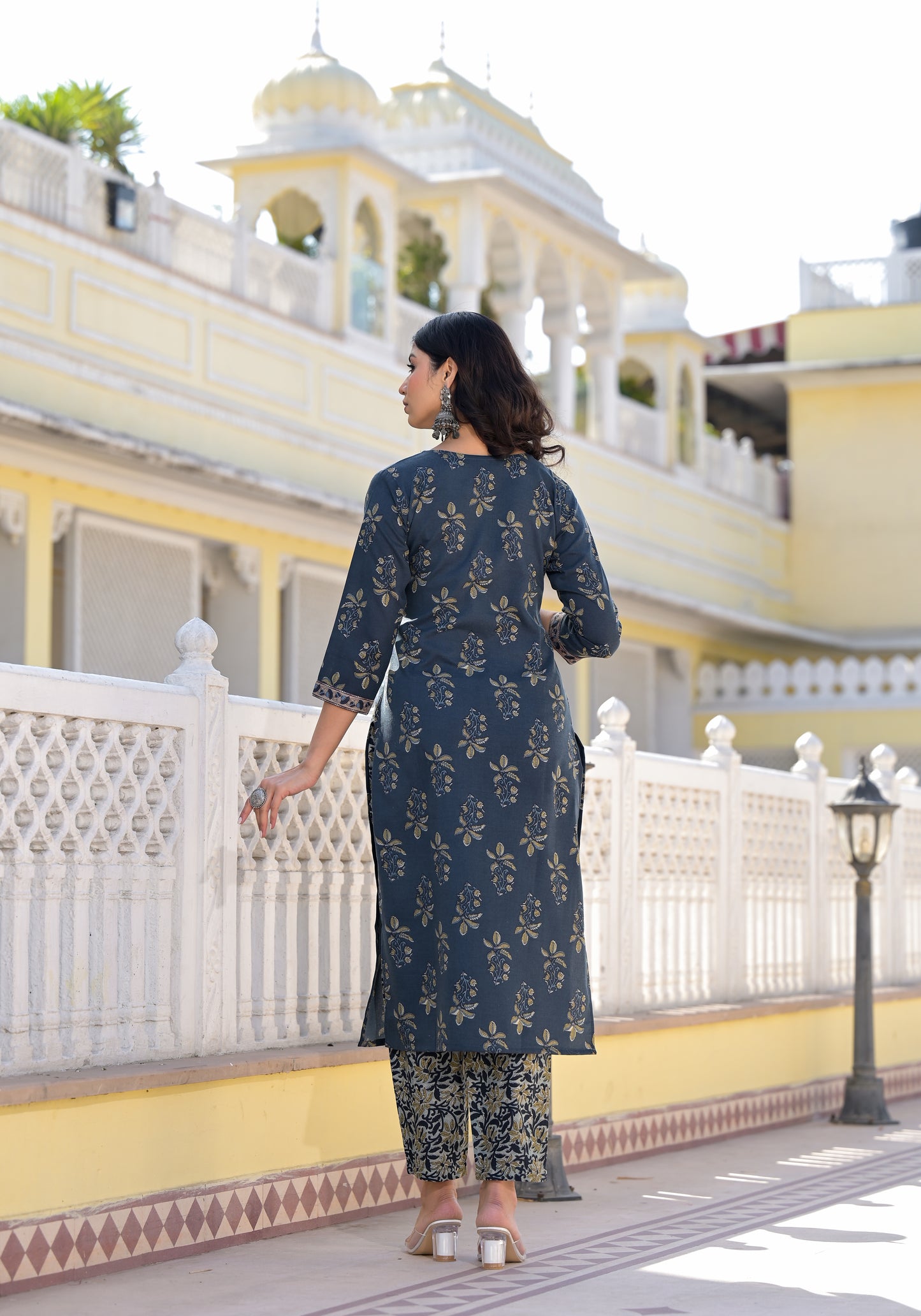 Ethnic Set Women Printed Straight Kurta and Pant set With Dupatta - Ethnic Set