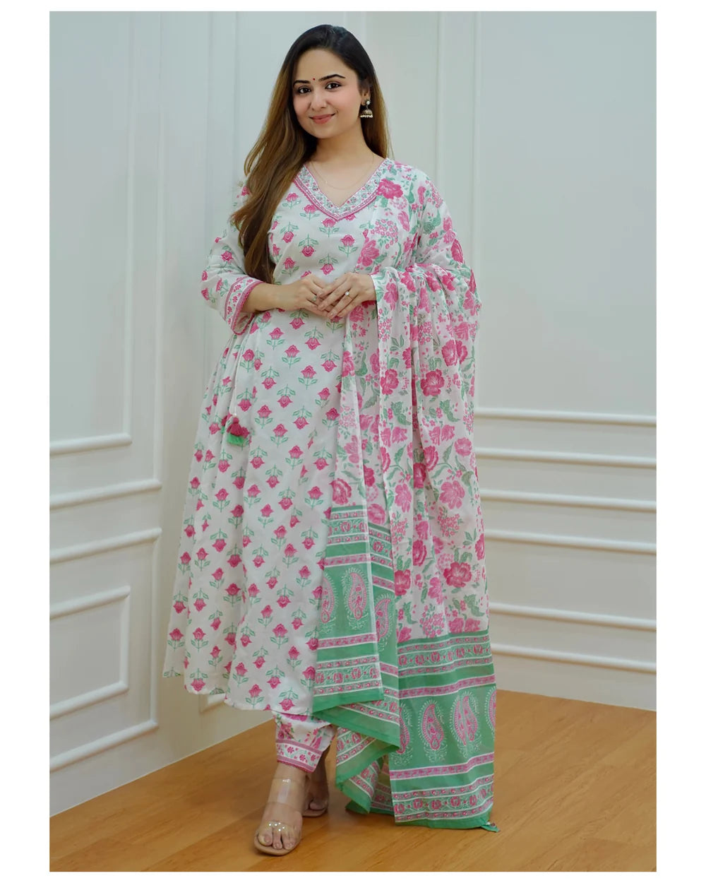 Kurta set ethnic fashion traditional cotton partiwear women clothing style Indian Ethnic Suit Palazzo pant Salwar Anarkali Lehenga Choli Bollywood Designer festive Printed wedding shaadi Collections Embroidered Ethnic Wear Outfits Attire Dresses Patterns